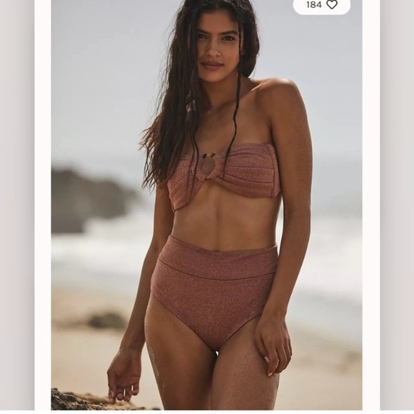 ‼️WOW‼️Montce Mauve Sparkle High Rise Bikini Bottom - S new with tags‼️ - Picture 12 of 16